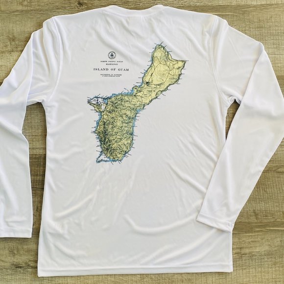 NEW without TAGS long sleeve rash guard with print of Guam - Picture 8 of 9